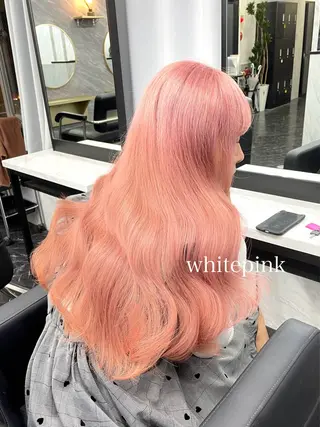 ロング カラー エクステ🩵ブリーチ 韓国ヘア🩵KAEのヘアスタイル