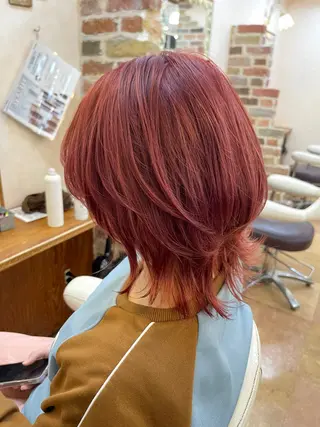 ミディアム カラー 高場 和希のヘアスタイル