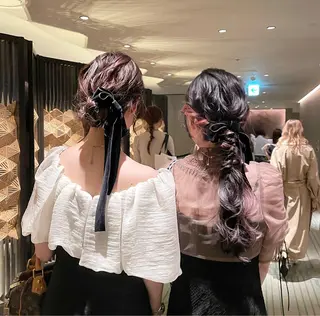 ヘアアレンジ yumemiレイヤー ‎✴︎ 透明感カラーのヘアスタイル