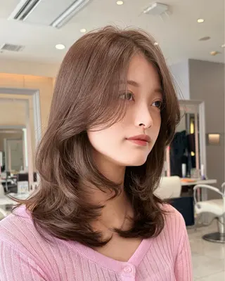 ミディアム 垢抜けワンカール レイヤー⭐️shunのヘアスタイル
