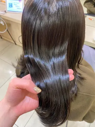 ロング 縮毛矯正／ハイライト 💙mai🐈のヘアスタイル