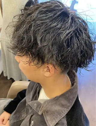 ミディアム パーマ メンズ 後藤 直樹のヘアスタイル