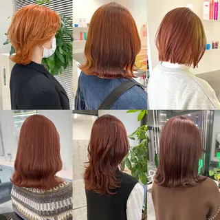 ミディアム カラー パーマ ヘアアレンジ メンズ キッズ ネイル マツエク・マツパ アイブロウ KANAMI 🌏のヘアスタイル