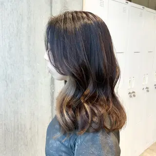 ミディアム カラー 🍎暖色レイヤー 🍎みさきのヘアスタイル