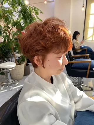 ショート カラー 田中 あやなのヘアスタイル