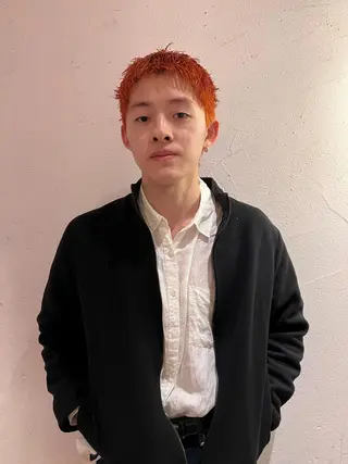 ショート メンズ メンズ専門ブリー チカラー⚡️リュウジのヘアスタイル