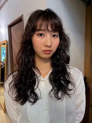 ロング パーマ パーマ/ロング 岩山丈一郎のヘアスタイル