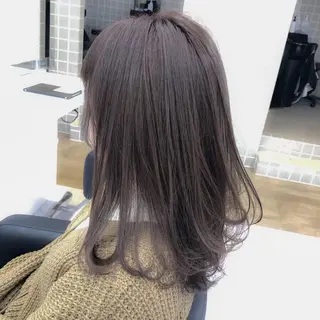 セミロング カラー パーマ ヘアアレンジ メンズ キッズ ネイル マツエク・マツパ 韓国/トレンド レイヤー【101】のヘアスタイル