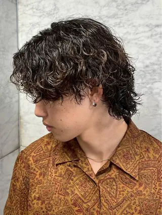 メンズ 京都メンズパーマ ツイスパ|波巻きのヘアスタイル