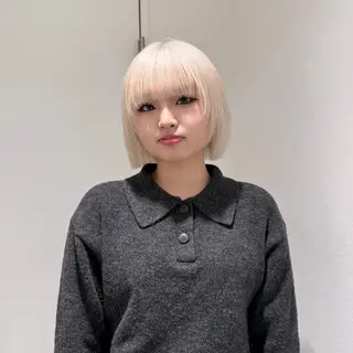 セミロング カラー ヘアアレンジ 【🥀履歴修正🥀】 ハイトーン職人/拓真のヘアスタイル