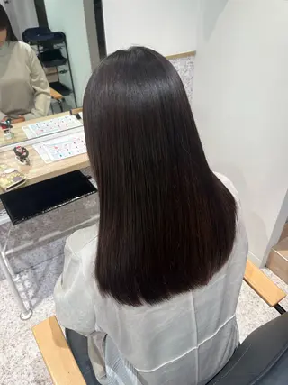 セミロング 髪質改善&艶カラー/ ほんだあみ (♡)のヘアスタイル