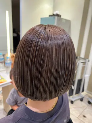 ショート カラー 縮毛矯正/ショート 長岡/姉崎宏実🌿のヘアスタイル