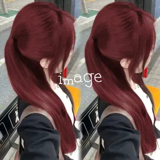 ロング 🎀暖色カラー🎀 韓国ヘア まなかのヘアスタイル