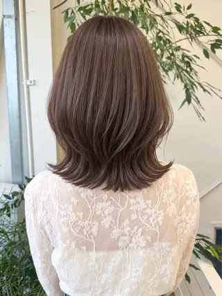 ミディアム カラー 角岡 真帆/ボブ/髪質改善のヘアスタイル