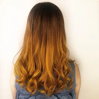 ロング カラー 小顔レイヤー/ ベージュ🤍Rieのヘアスタイル