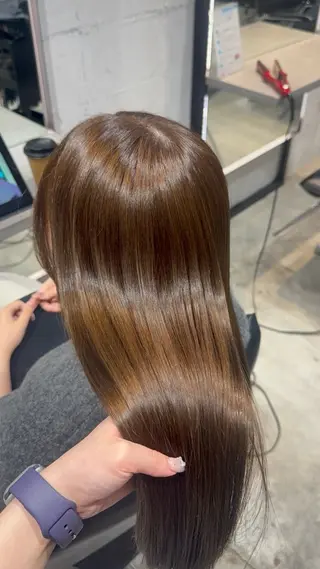 ロング カラー あんな🦋レイヤー カット/透明感カラーのヘアスタイル