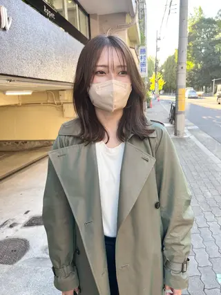 ミディアム カラー 樫原裕二/似合わせ カット/透明感カラーのヘアスタイル