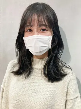 ミディアム カラー パーマ ヘアアレンジ ITbyALBUM 松戸のヘアスタイル