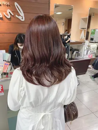 ミディアム レイヤー/艶髪カラー 森本くるみのヘアスタイル