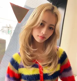 ミディアム 韓国✖️網紅🖤 パーマYURIYAのヘアスタイル
