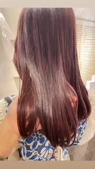 セミロング カラー ヘアアレンジ REONA🪽✨薬院 レイヤーカット🫧のヘアスタイル