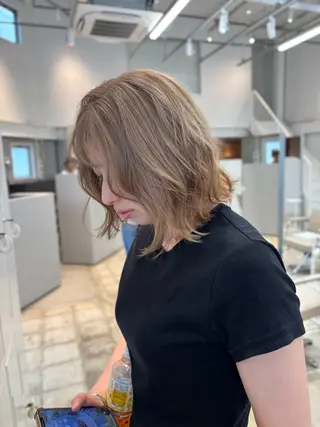 ミディアム カラー enif ヤマグチアツコのヘアスタイル