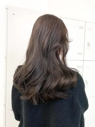 カラー 🌸春の暗髪カラー 🌸透明感ヘアのヘアスタイル