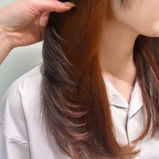 セミロング カラー ヘアアレンジ 🇰🇷韓国ｽﾀｲﾙ ﾚｲﾔｰ/ayanaのヘアスタイル