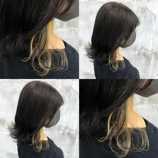 ミディアム カラー パーマ ヘアアレンジ メンズ キッズ ネイル マツエク・マツパ 上品＆韓国風 🥀海心🥀のヘアスタイル