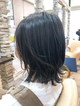 ミディアム 髪質改善ストレート ⚡️下ノ村柊斗⚡️のヘアスタイル