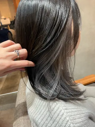 ミディアム カラー 寺田 彩記のヘアスタイル