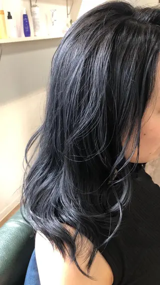 セミロング カラー 佐々木 政徳のヘアスタイル
