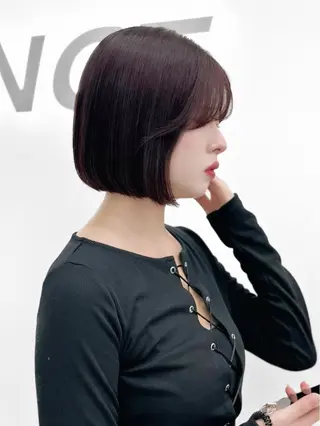 ショート カラー ヘアアレンジ 縮毛矯正🤍 盛れるボブ/ひかりのヘアスタイル