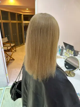 ロング カラー モテ艶🪄ベージュ カラー🧸RUKAのヘアスタイル