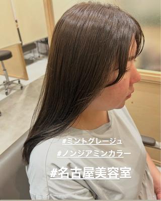 ミディアム カラー 久木原 ゆりのヘアスタイル
