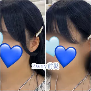 ミディアム カラー ヘアアレンジ いぶきゆう 栄/カットモデルのヘアスタイル