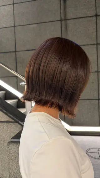 ミディアム カラー 海優⭐️ネイル⭐️ 透明感カラーのヘアスタイル