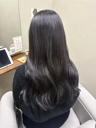 ロング 髪質改善カラー&TR 縮毛矯正/弱酸性矯正のヘアスタイル