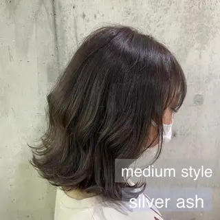 ミディアム カラー 舟橋 りんかのヘアスタイル