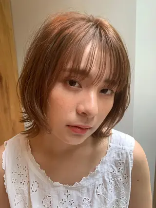 ショート カラー ARMONY秋山輝也 コテ巻き風パーマ特化のヘアスタイル