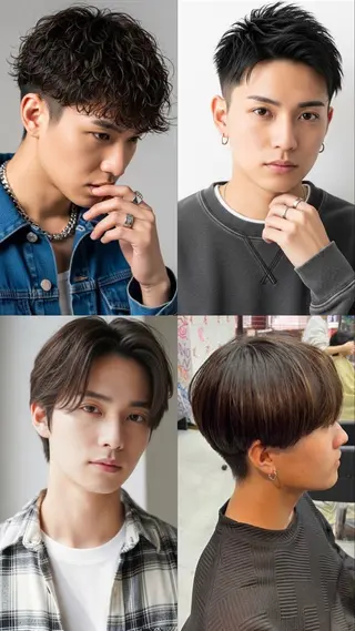 ショート パーマ メンズ 野宮 叶碧のヘアスタイル