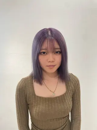 ミディアム カラー 色落ちまで盛れる 💟まなみのヘアスタイル
