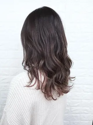 セミロング カラー 髪質改善縮毛矯正 美容師✂️山崎竜二のヘアスタイル