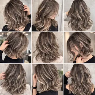ミディアム カラー 白髪ぼかしのプロ ✨たいきのヘアスタイル