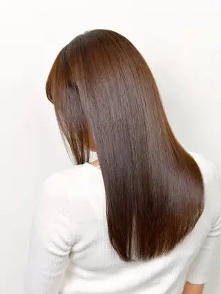ロング ハイライトバレイヤー ジュ&縮毛矯正✨櫻野のヘアスタイル