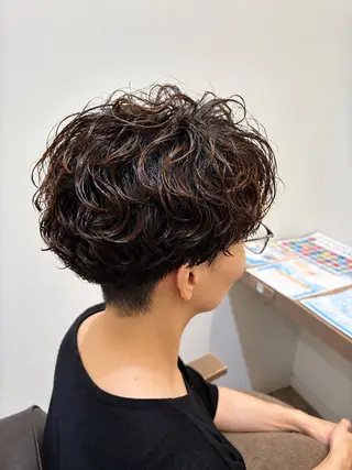 ショート パーマ メンズ 無造作パーマ/ メンズ特化⭐️なつのヘアスタイル