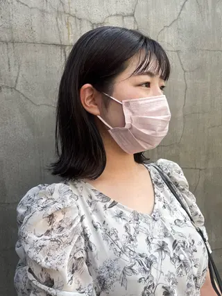 ミディアム カラー パーマ ヘアアレンジ くびれレイヤー/艶 カラー　MADOKAのヘアスタイル