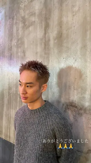 カラー メンズ ニュアンスパーマ/ メンズカット田島勇樹のヘアスタイル