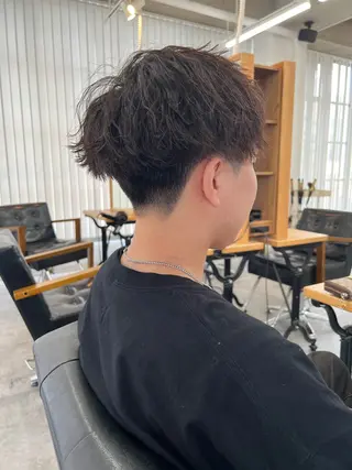 ショート パーマ メンズ ショートカット/ 岡山駅前/KAZUのヘアスタイル