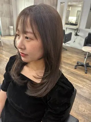 セミロング sunny side 大名　りょう👸🏼のヘアスタイル